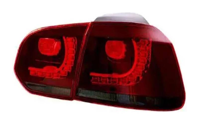 KBKEUBUAD Blinkerlicht Für MK6 Für G&olf 6 R 2009-2013 Hinten Nebel Lampe Bremslicht Dynamische Blinker Licht LED(Red and smoke) von KBKEUBUAD