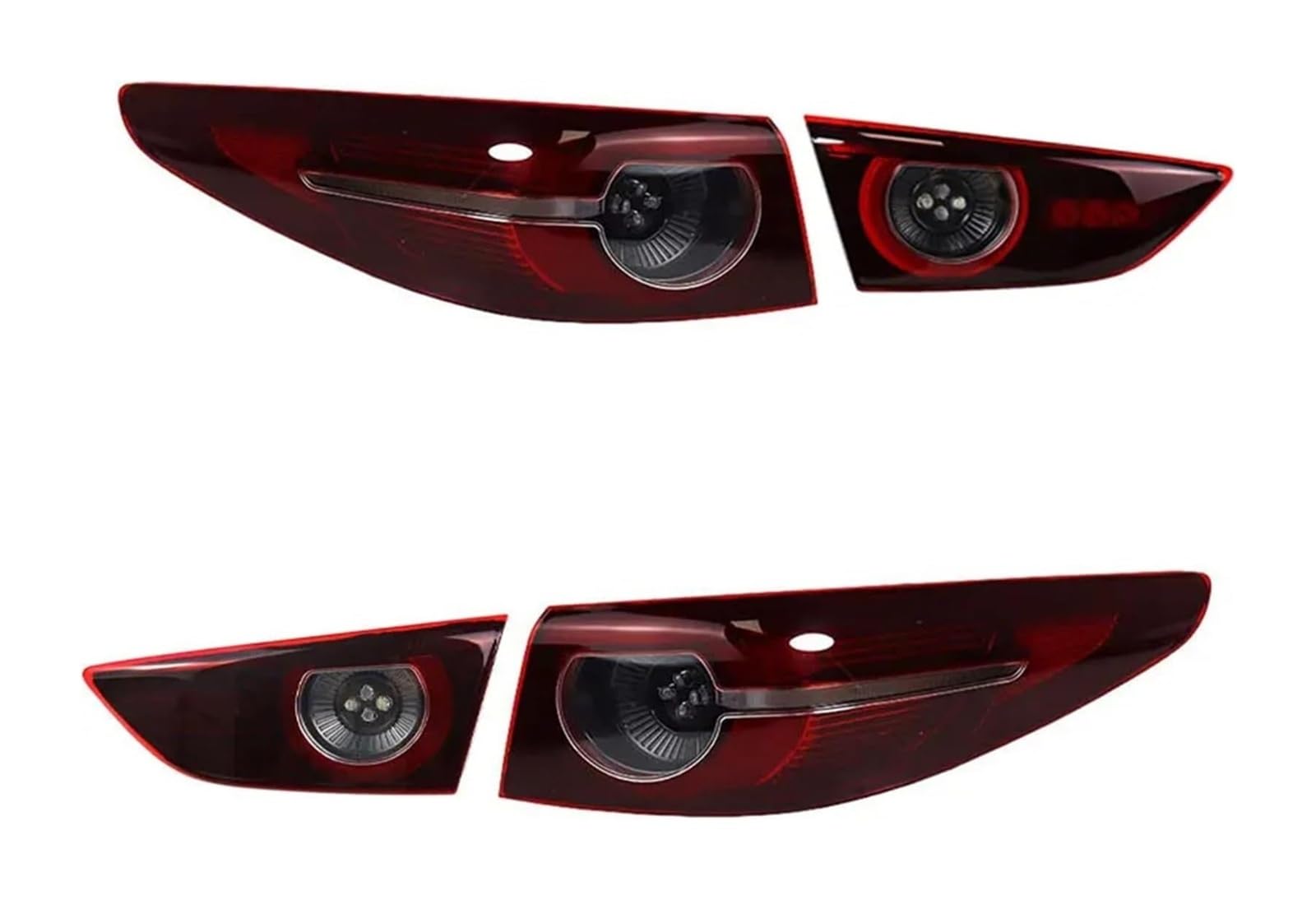 KBKEUBUAD Blinkerlicht Für Mazda 3 Limousine 2019-2021 Links Rechts LED Warnung Bremse Stop Licht Blinker Lampe(1 Set) von KBKEUBUAD