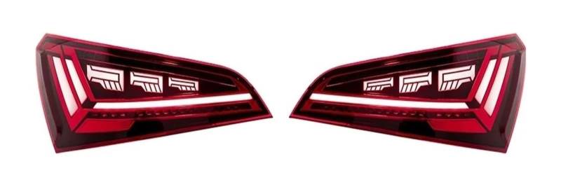 KBKEUBUAD Blinkerlicht Für Q5 2008-2017 LED Hinten Lampe Blinker Dynamische DRL Schwanz Lichter Animation(2008-2012) von KBKEUBUAD