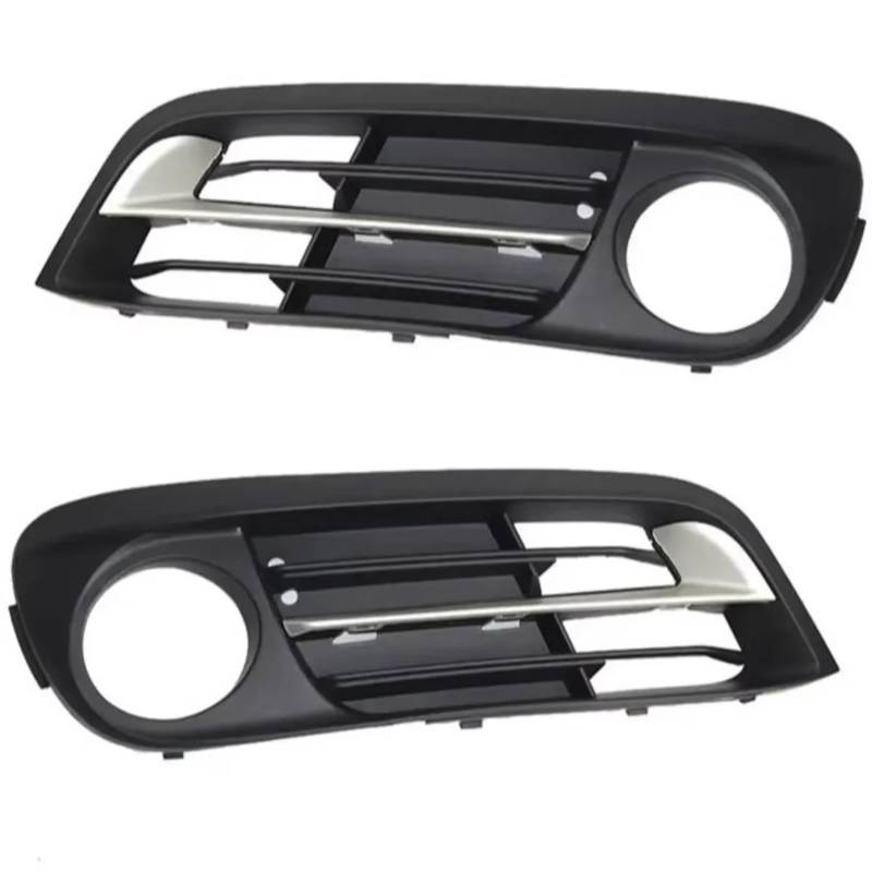 KBNGCAQ Auto Nebel Lampe Gitter Kompatibel Mit Für F10 F18 2014 2015 2016 2017 51117342389 1 Paar Frontstoßstange Links Und Rechts Nebelscheinwerfer-Kühlergrill-Abdeckung Blenden Zierleiste Chrom von KBNGCAQ