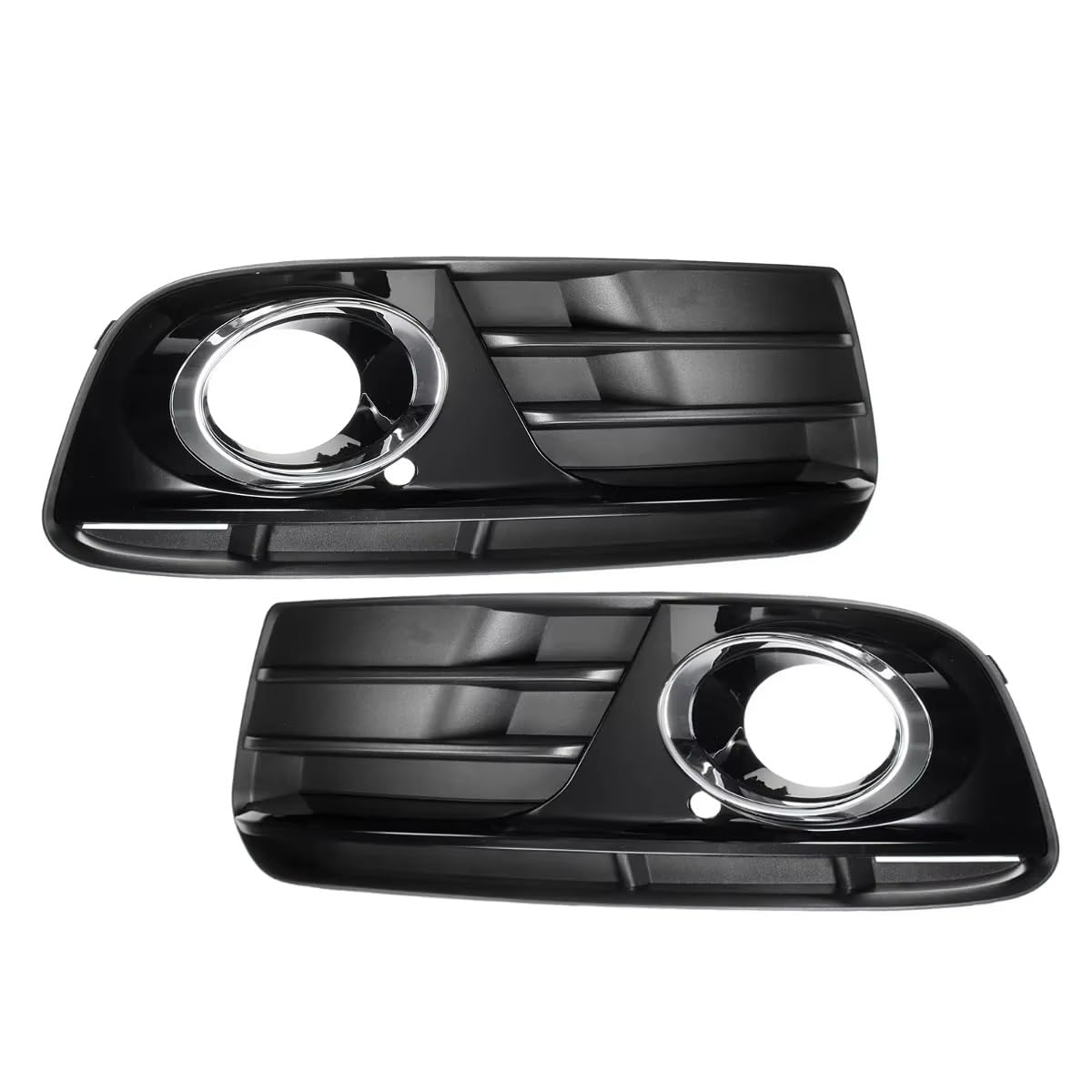 KBNGCAQ Auto Nebel Lampe Gitter Kompatibel Mit Q5 2013 2014 2015 2016 2017 8R0807681 Auto Frontstoßstange Links Und Rechts Nebelscheinwerfer Lampenabdeckung Gitter Schwarz Autozubehör(Pair) von KBNGCAQ
