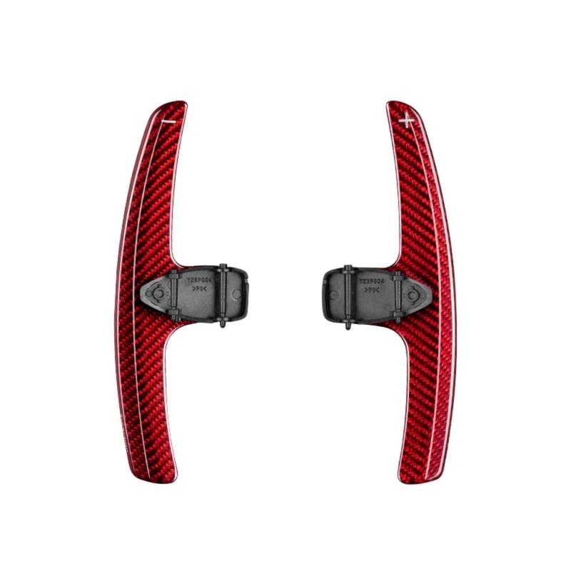 KBNGCAQ Kompatibel Mit Benz Für E200 E220 E260 E300 C180 C200 C260 C300 Carbon Fiber Lenkrad Paddle Shift Ersatz TH0058 Auto-Lenkrad-Schaltwippe(Red Carbon) von KBNGCAQ