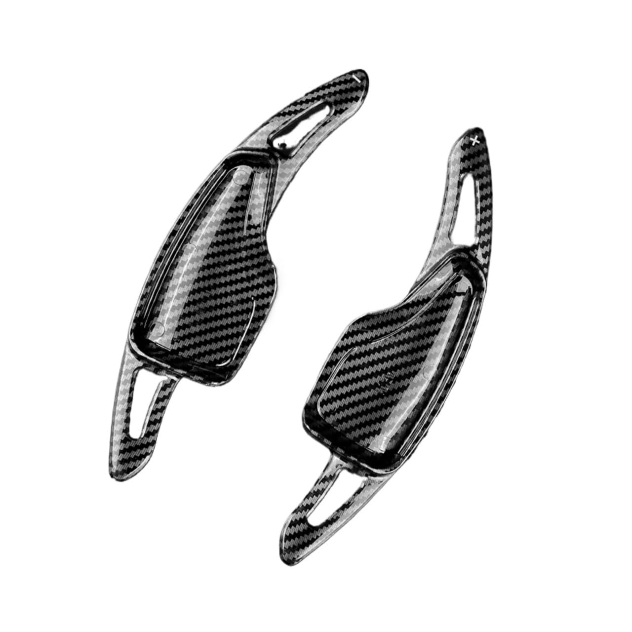 KBNGCAQ Kompatibel Mit Chevrolet Für Camaro 2016 2017 2018 2019 2020 2021 2022 2023 ABS Auto Lenkrad Paddle Shifter Abdeckung Trim Zubehör Auto-Lenkrad-Schaltwippe(Black Carbon Fiber) von KBNGCAQ