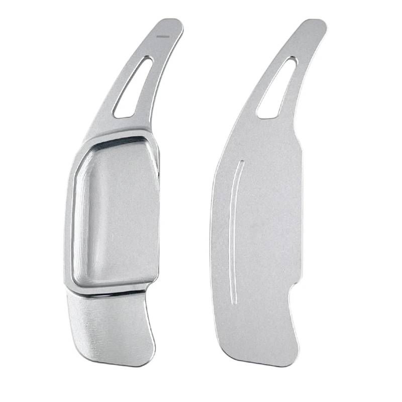 KBNGCAQ Kompatibel Mit Citroen Für C4 MK3 EAT8 C5X C5 X 2021 2022 Für Shine Für E-EAT8 Autolenkrad-Schaltwippen-Schalthebelverlängerung Auto-Lenkrad-Schaltwippe(Silver) von KBNGCAQ
