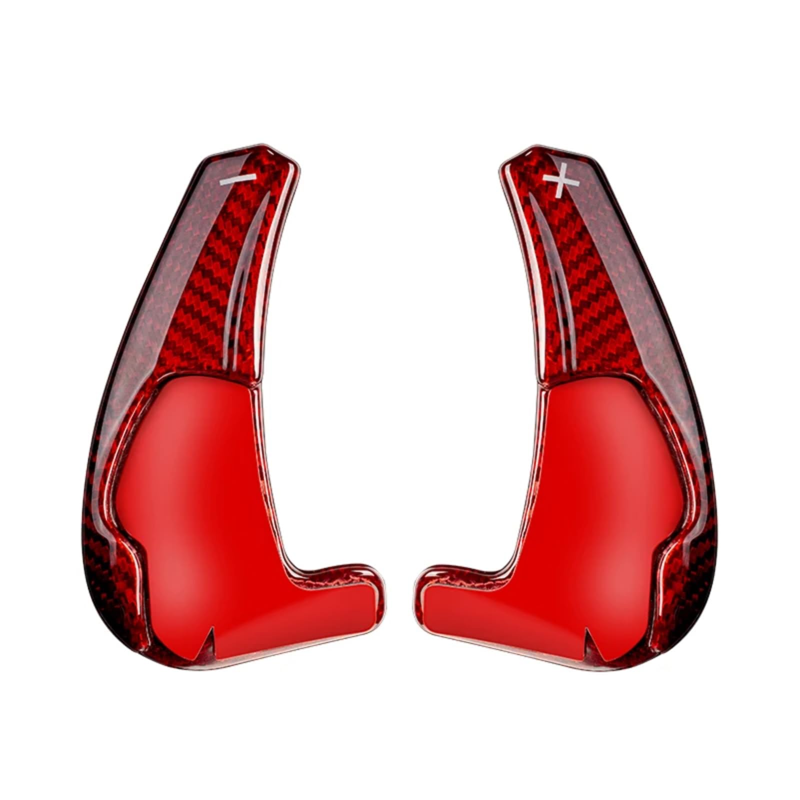 KBNGCAQ Kompatibel Mit Dodge Für Charger Für SRT Für Hellcat Auto Lenkrad Paddle Shift Carbon Fiber Paddle Shift Lenkrad Shifter D0024 Auto-Lenkrad-Schaltwippe(Red Carbon) von KBNGCAQ