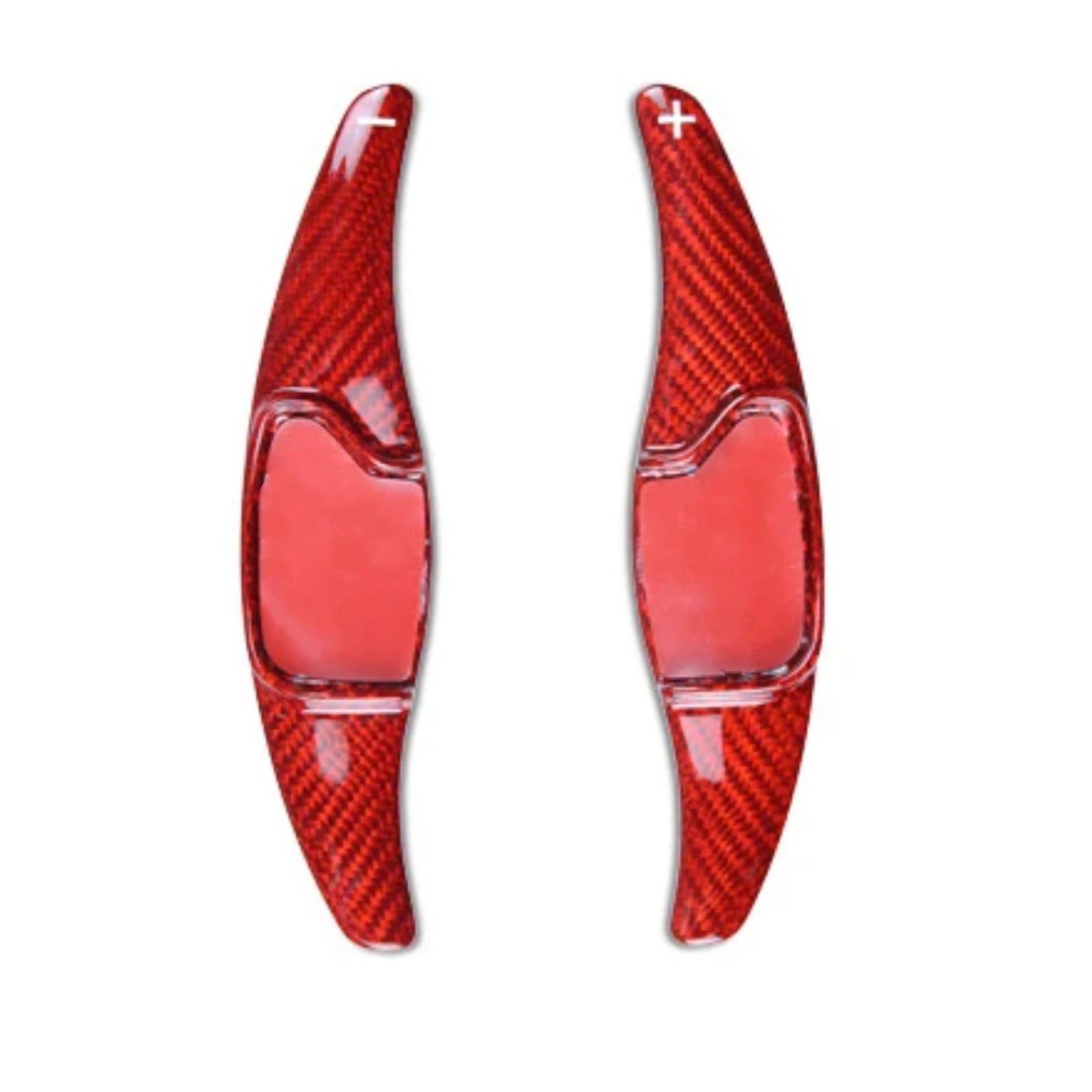 KBNGCAQ Kompatibel Mit Ford Für Mondeo 2013–2019 Für Taurus Für Edge 2015–2019 Kohlefaser-Auto-Lenkrad-Paddel-Schalthebel-Paddel D2015 Auto-Lenkrad-Schaltwippe(Red) von KBNGCAQ