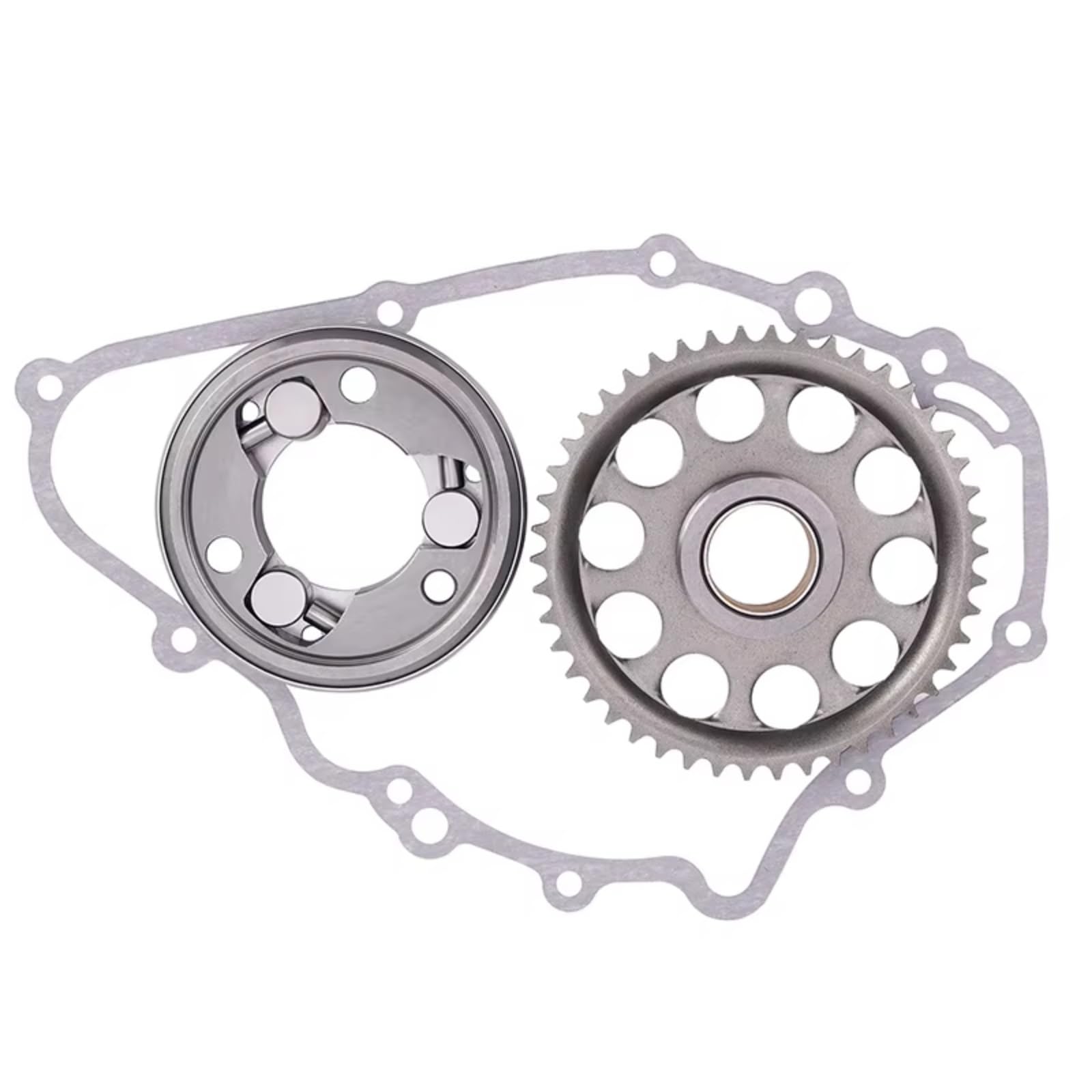 KBNGCAQ Kompatibel Mit Für ER-5 ER500 1999-2002 Motorrad-Einweglager-Starterkupplungsbaugruppe Und Zylinderdichtung 11009-1486 11009-1834 11061-0273 Einwegstarter Kupplung(1 Set) von KBNGCAQ