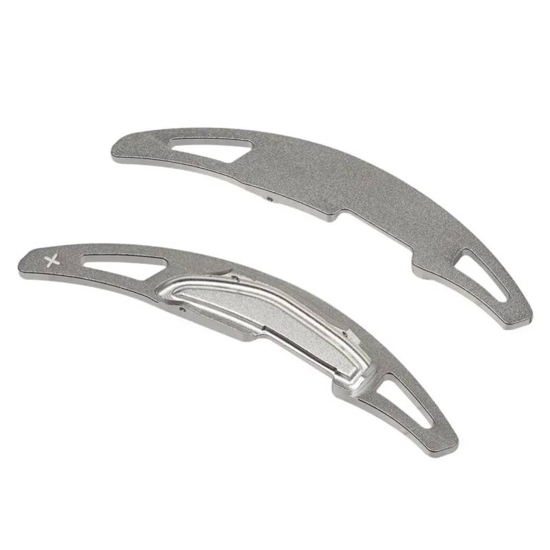 KBNGCAQ Kompatibel Mit Für M3 M4 Für M5 M2 X5 X6 M M6 2 STK. Autolenkrad-Schaltwippenverlängerung aus Aluminium Lenkrad-Schalthebel-Einbau Auto-Lenkrad-Schaltwippe(Silver) von KBNGCAQ