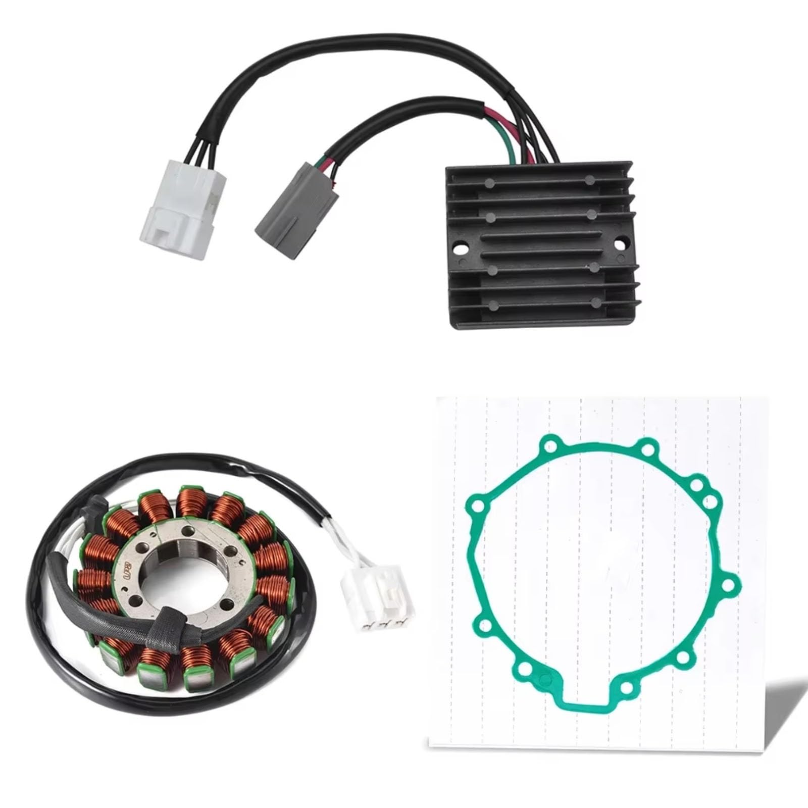 KBNGCAQ Kompatibel Mit Für ZX-6R Für Ninja Für ZX6R 2007 2008 Motorradregler Motorrad Magneto Statorspule Dichtungssatz Ersatz Motorrad Stator Zündspule(1 Set) von KBNGCAQ