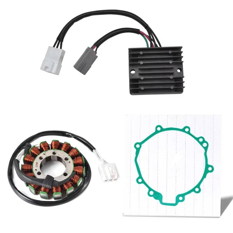 KBNGCAQ Kompatibel Mit Für ZX-6R Für Ninja Für ZX6R 2007 2008 Motorradregler Motorrad Magneto Statorspule Dichtungssatz Ersatz Motorrad Stator Zündspule(1 Set) von KBNGCAQ