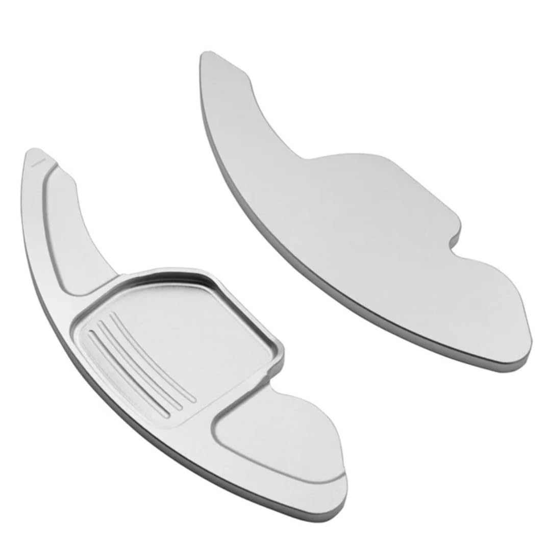 KBNGCAQ Kompatibel Mit Q5 8R Für Q7 SQ5 A1 A3 S3 8V A4 B8 A5 S5 8T 8K A6 S6 C7 A7 A8 S4 Für Q3 Für Avant Für Sline Auto-Lenkradschaltpaddel Verlängern Auto-Lenkrad-Schaltwippe(Style 1 Silver) von KBNGCAQ