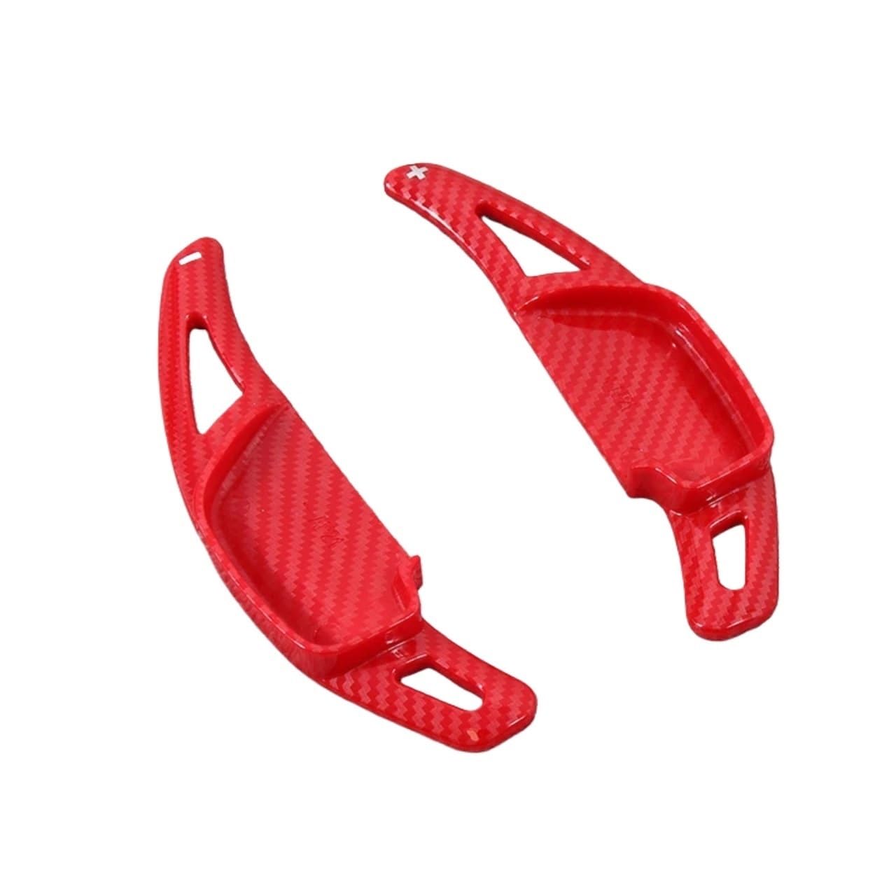 KBNGCAQ Kompatibel Mit Toyota Für Nova Für Fortuner 2015 2016 2017 2018 2019 ABS Paddle Shifter Schaltpaddel Lenkradpaddel Teile 2 Stück Auto-Lenkrad-Schaltwippe(Carbon Red) von KBNGCAQ