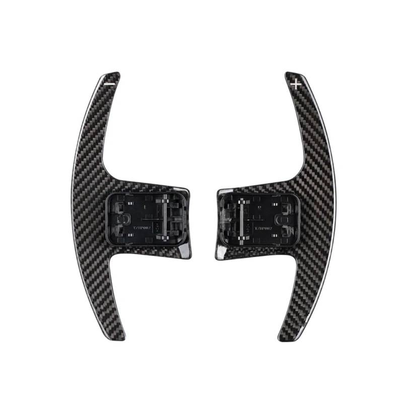 KBNGCAQ Kompatibel Mit Toyota Für Supra A90 MK5 2019 2020, Kohlefaser-Lenkrad-Schaltwippe, Ersatz-Schalthebel, Auto-Innenteile D3004 Auto-Lenkrad-Schaltwippe(Black Carbon) von KBNGCAQ