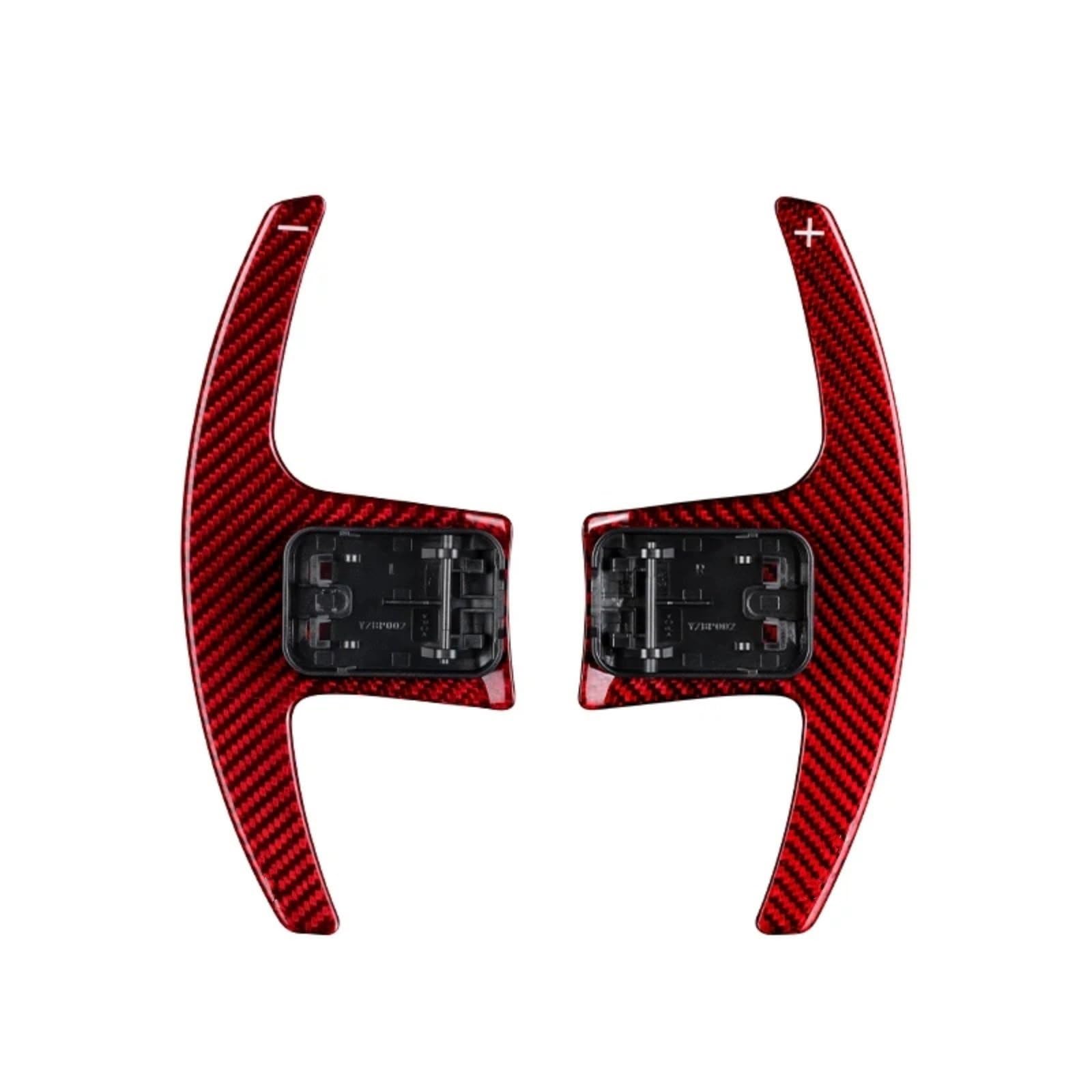 KBNGCAQ Kompatibel Mit Toyota Für Supra A90 MK5 2019 2020, Kohlefaser-Lenkrad-Schaltwippe, Ersatz-Schalthebel, Auto-Innenteile D3004 Auto-Lenkrad-Schaltwippe(Red Carbon) von KBNGCAQ