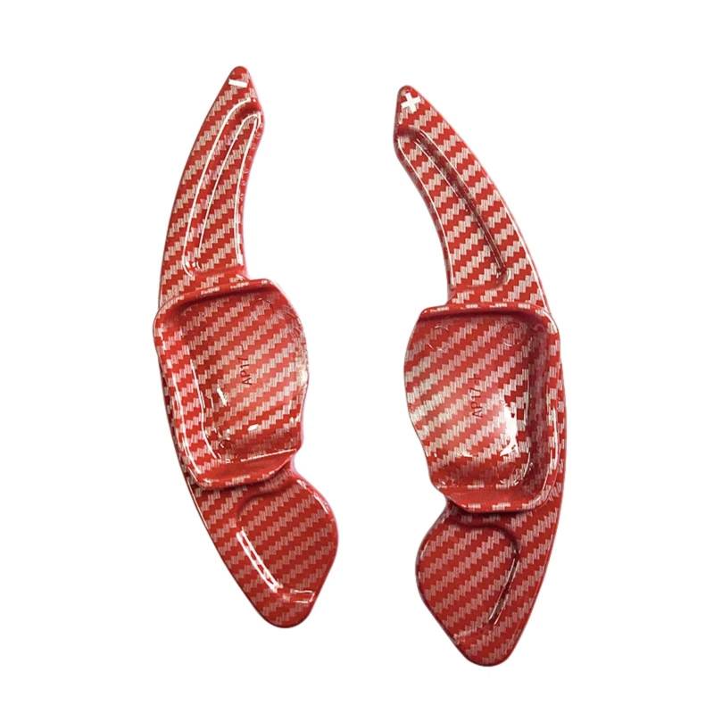 KBNGCAQ Kompatibel Mit Vw Für Sharan 2012 2013 2014 2015 2016 Auto Lenkrad Paddle Extension Lenkrad Paddle Shift AP17 Auto-Lenkrad-Schaltwippe(Carbon red) von KBNGCAQ