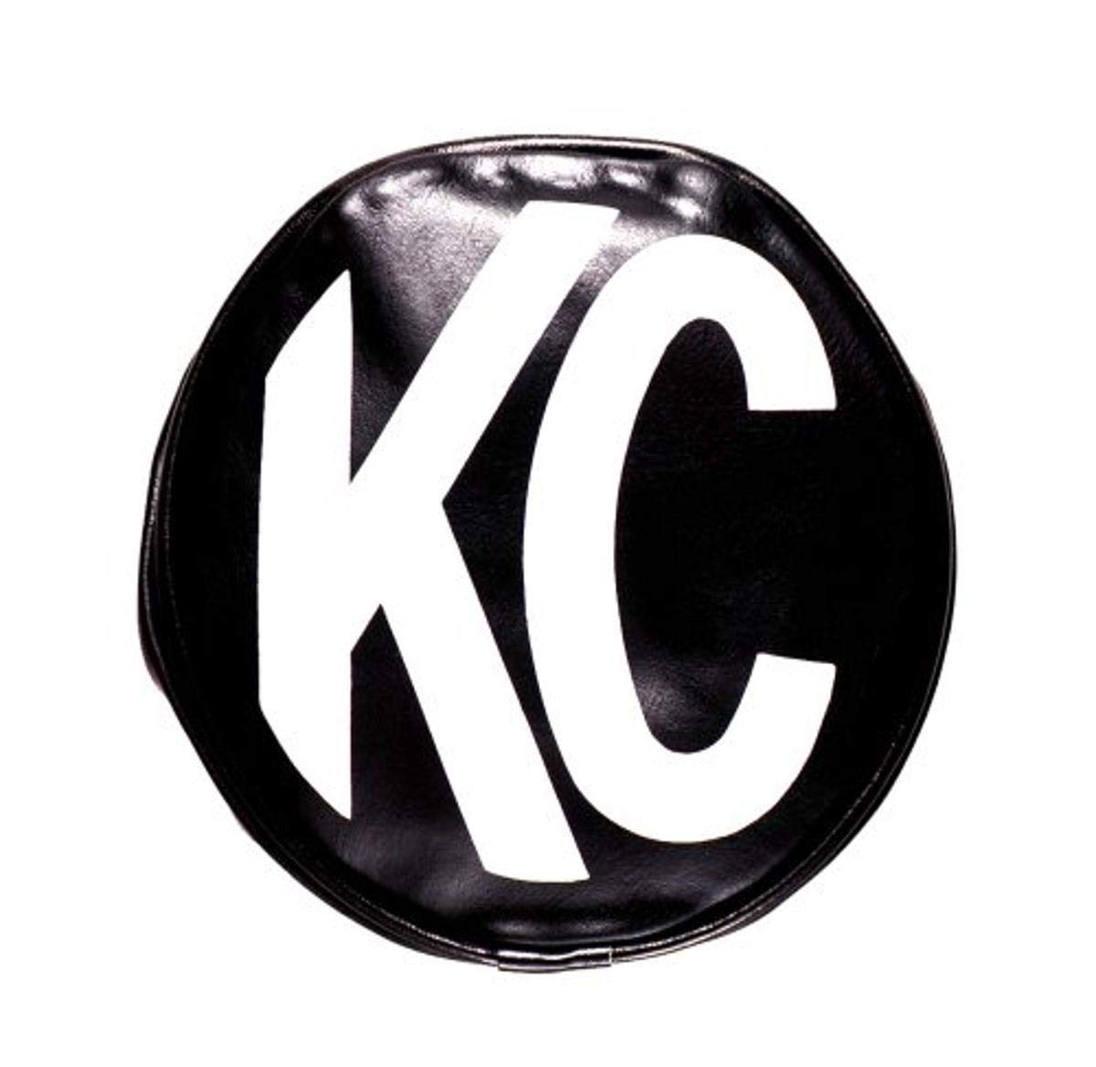 KC Hilites 5100 15,2 cm runde Schwarze Vinyl-Lichtabdeckung mit weißem Logo – 2 Stück KC Hilites 5100 15,2 cm runde Schwarze Vinyl-Lichtabdeckung mit weißem Logo – 2 Stück von KC