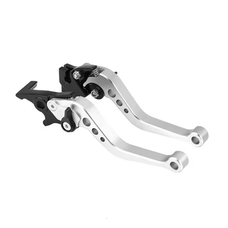 Bremse Kupplungshebel Motorrad Universal Kupplung Brems Griff Trommel Hebel Motorrad Zubehör Modifikation Legierung CNC Anti-Drop Und Anti-verschleiß Bremshebel(Silver) von KCKZCFCYPQ