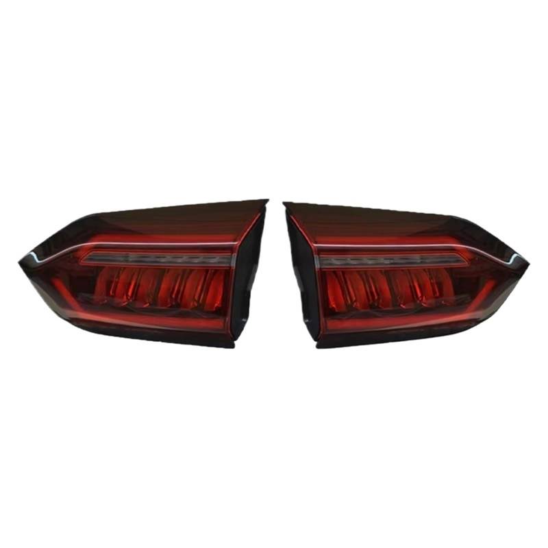 KCKZCFCYPQ Rücklicht Für Chery Für Tiggo 8 2021 2022 Rücklicht Blinker Licht Stop Bremse Hinten Lampe Rücklicht Montage Auto Rückleuchte Bremslicht(Red Inner 1 Pair) von KCKZCFCYPQ