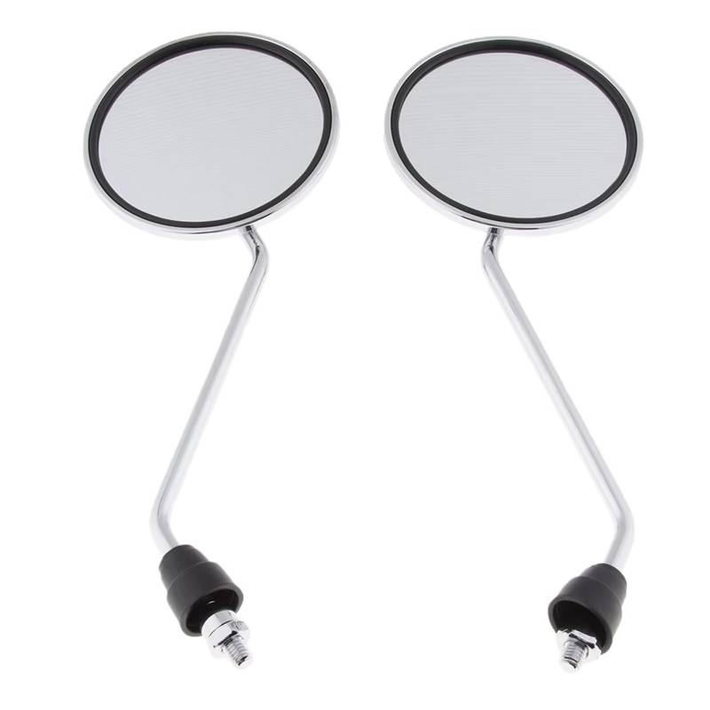 Motorrad-Rückspiegel Für Motorrad Für Roller 1 Paar 8mm Chrom Runde Rearview Außenspiegel Handlebar End Mirror von KCKZCFCYPQ