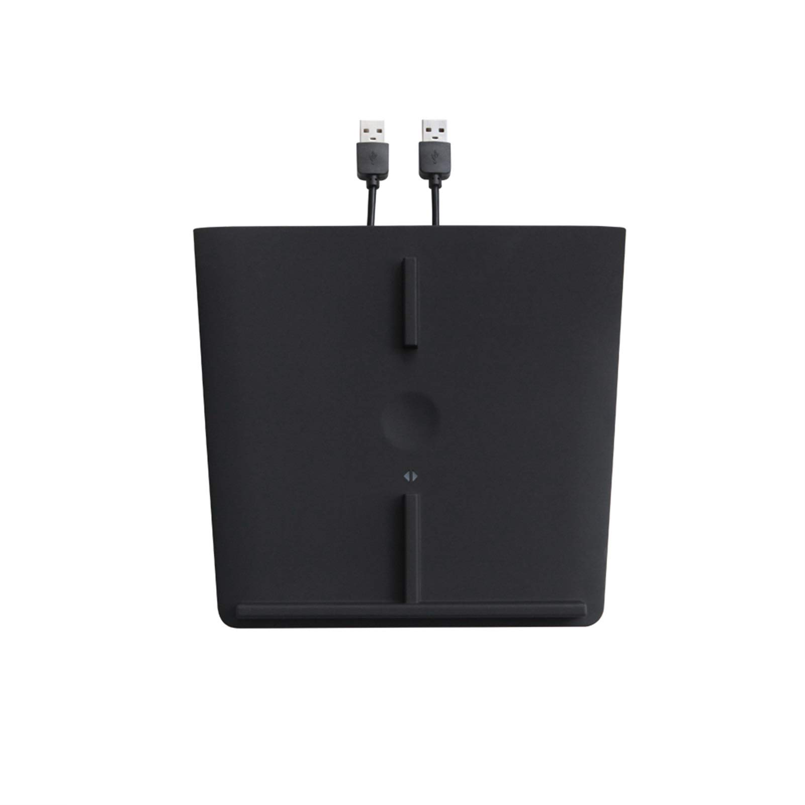 KCSAC Model3 Car Charger Carbon-Faser-Fit for Tesla Model 3 Zubehör-Auto-Lade Ports Dual-Fast Fit for Tesla Model 3 Wireless Charger 2020 Central Console-Dekor-Abdeckung (Color : Black 1) von KCSAC