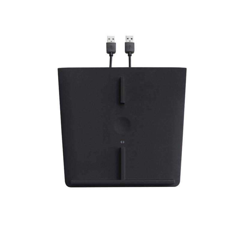 KCSAC Model3 Car Charger Carbon-Faser-Fit for Tesla Model 3 Zubehör-Auto-Lade Ports Dual-Fast Fit for Tesla Model 3 Wireless Charger 2020 Central Console-Dekor-Abdeckung (Color : Black 1) von KCSAC