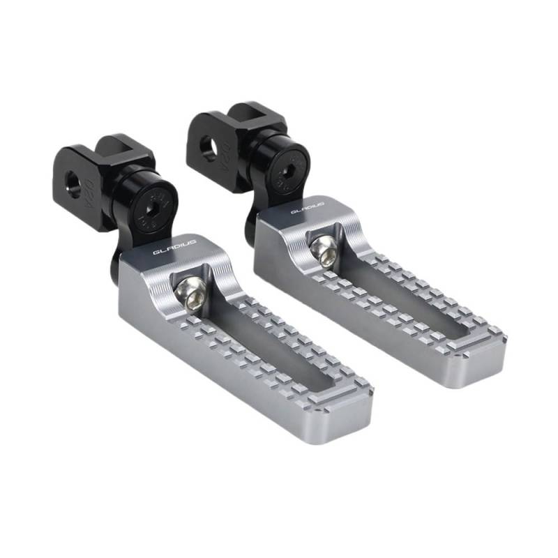 Fußstütze Pedal Motorrad CNC Vorne Fußrasten Einstellbar Für GSX-S125 2017-2022 GSX-S750 GSX-S1000/F Katana SFV650 Gladius SV650/X von KDHUCS