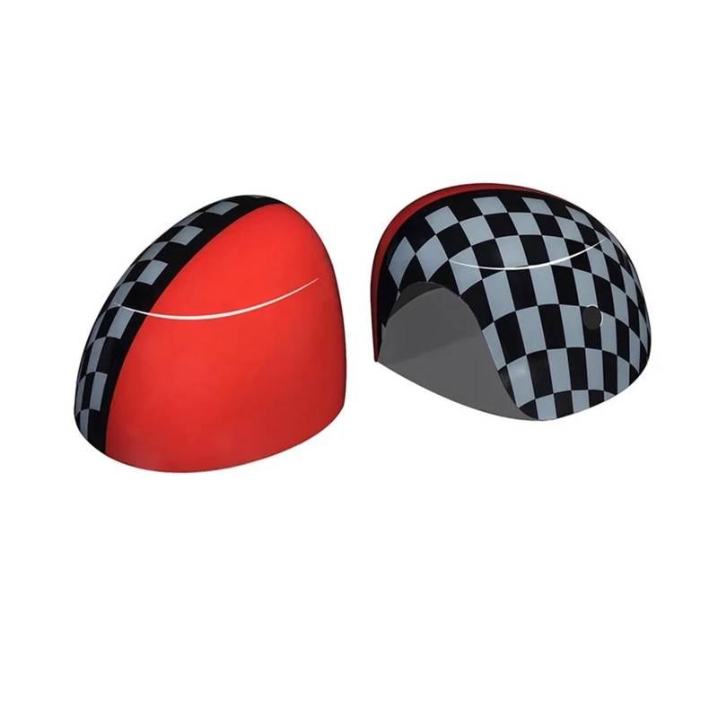 KDMOWHON 1 Paar Auto-Rückspiegel-Gehäuseabdeckungen, kompatibel mit MINI Cooper R50 R52 R53 R55 R56 R57 R58 R59 R60 R61, Styling-Zubehör, Dekoration(GRAY) von KDMOWHON