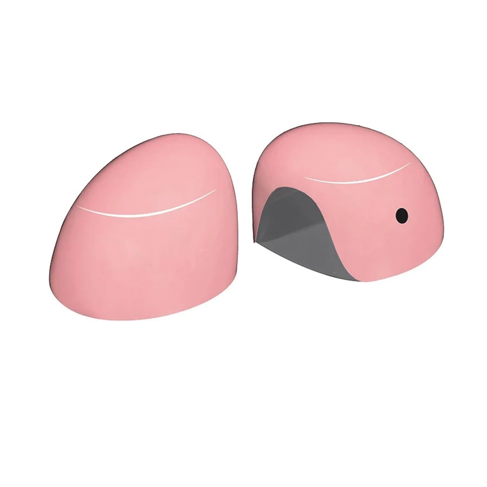 KDMOWHON 1 Paar Auto-Rückspiegel-Gehäuseabdeckungen, kompatibel mit MINI Cooper R50 R52 R53 R55 R56 R57 R58 R59 R60 R61, Styling-Zubehör, Dekoration(Orange) von KDMOWHON
