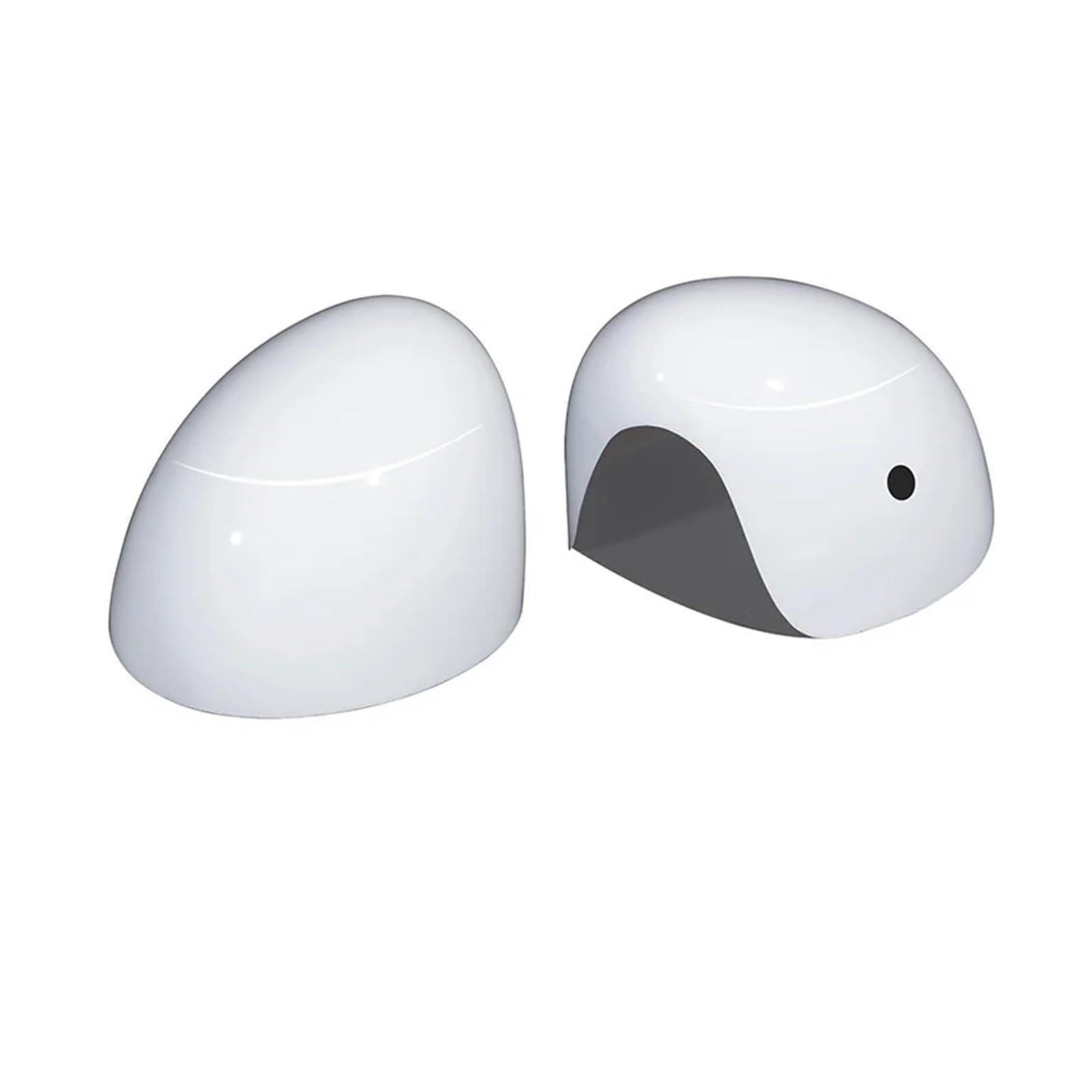 KDMOWHON 1 Paar Auto-Rückspiegel-Gehäuseabdeckungen, kompatibel mit MINI Cooper R50 R52 R53 R55 R56 R57 R58 R59 R60 R61, Styling-Zubehör, Dekoration(WHITE) von KDMOWHON