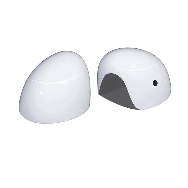 KDMOWHON 1 Paar Auto-Rückspiegel-Gehäuseabdeckungen, kompatibel mit MINI Cooper R50 R52 R53 R55 R56 R57 R58 R59 R60 R61, Styling-Zubehör, Dekoration(WHITE) von KDMOWHON