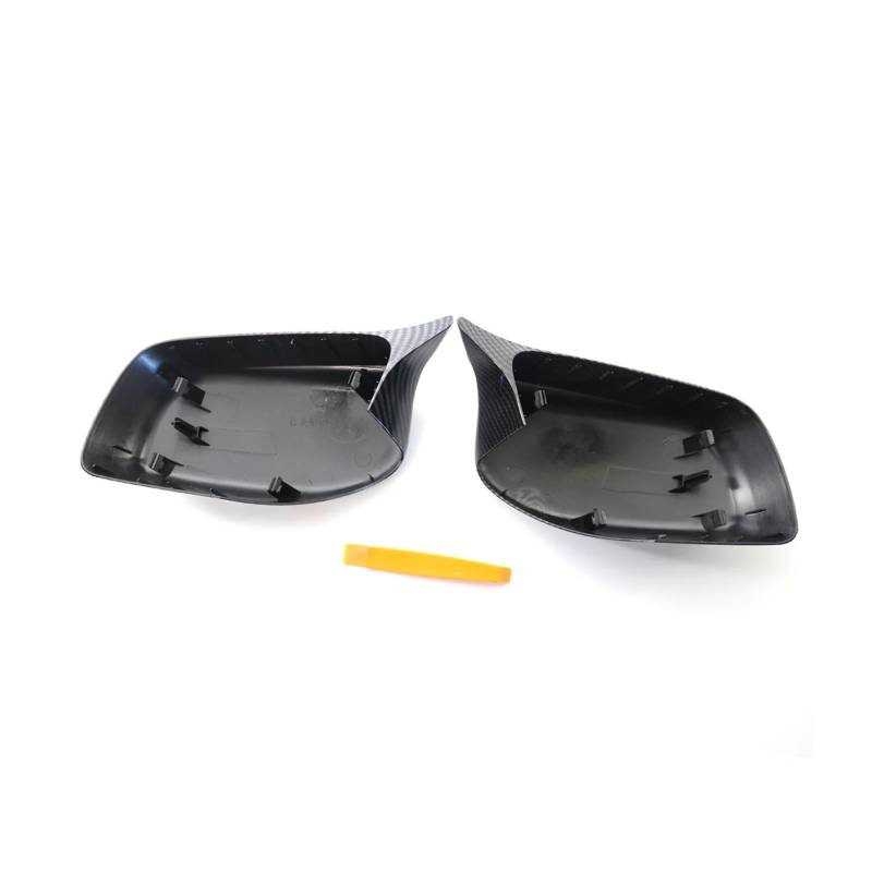 KDMOWHON 2PCS Hinten Flügel Spiegel Abdeckung Kappe Kompatibel for BMW 5 Series E60 E61 E63 E64 2003-07 51167078359 51167078360 Carbon Faser von KDMOWHON