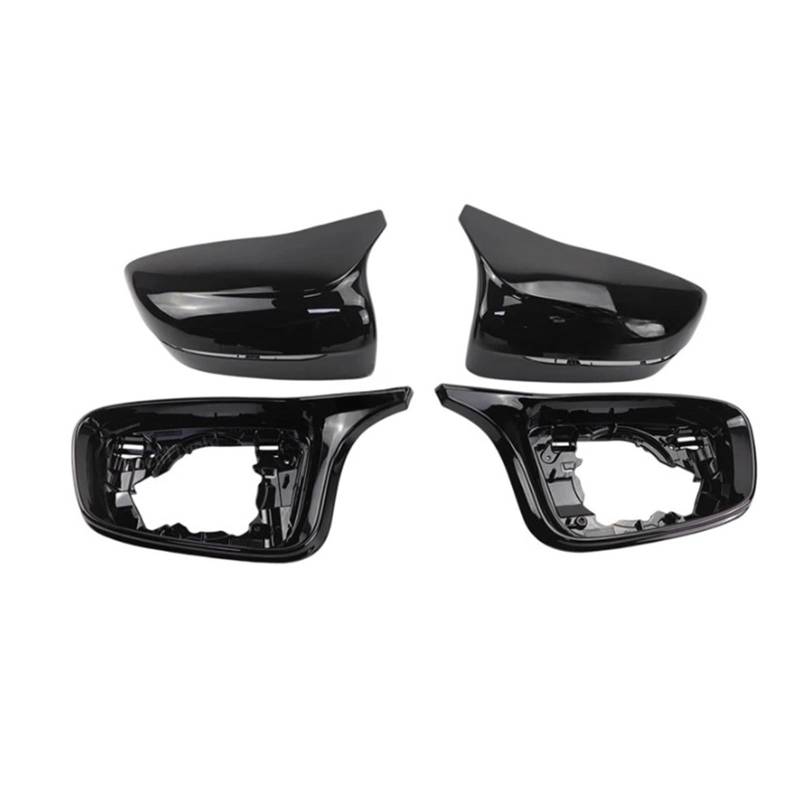 KDMOWHON 4 Stück Rückspiegelkappen im M-Stil for Seitenkoffer, kompatibel mit BMW G20 G21 G28 G11 G12 G14 G15 G16 G30 G31 G38 G22, nur Linkslenker(Bright Black) von KDMOWHON