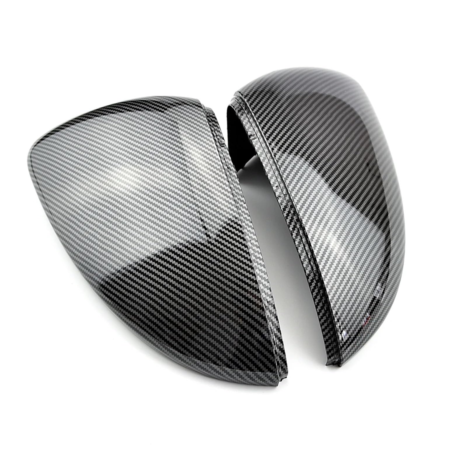 KDMOWHON Auto Auto Carbon Fiber Seitenrückspiegelkappenabdeckung Verkleidung Seitenspiegelabdeckungskappen Kompatibel for VW Golf MK7 GTI 7 7R MK7.5(Carbon Look) von KDMOWHON