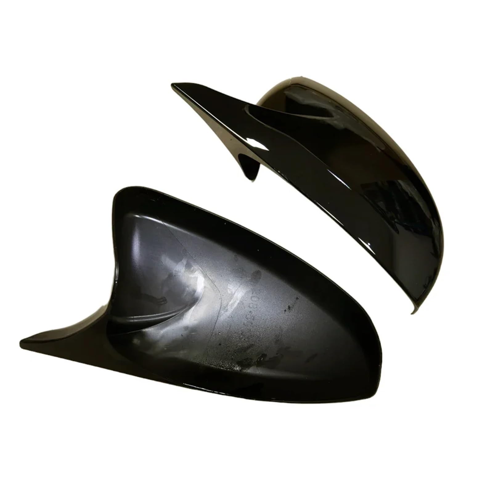 KDMOWHON Auto Rückspiegel Abdeckung Flügelkappe Türgehäuse Shell Trim Aufkleber Kompatibel for Peugeot 208 2020 2021 2022 2023 ABS Carbon Fiber(Gloss Black M Style) von KDMOWHON