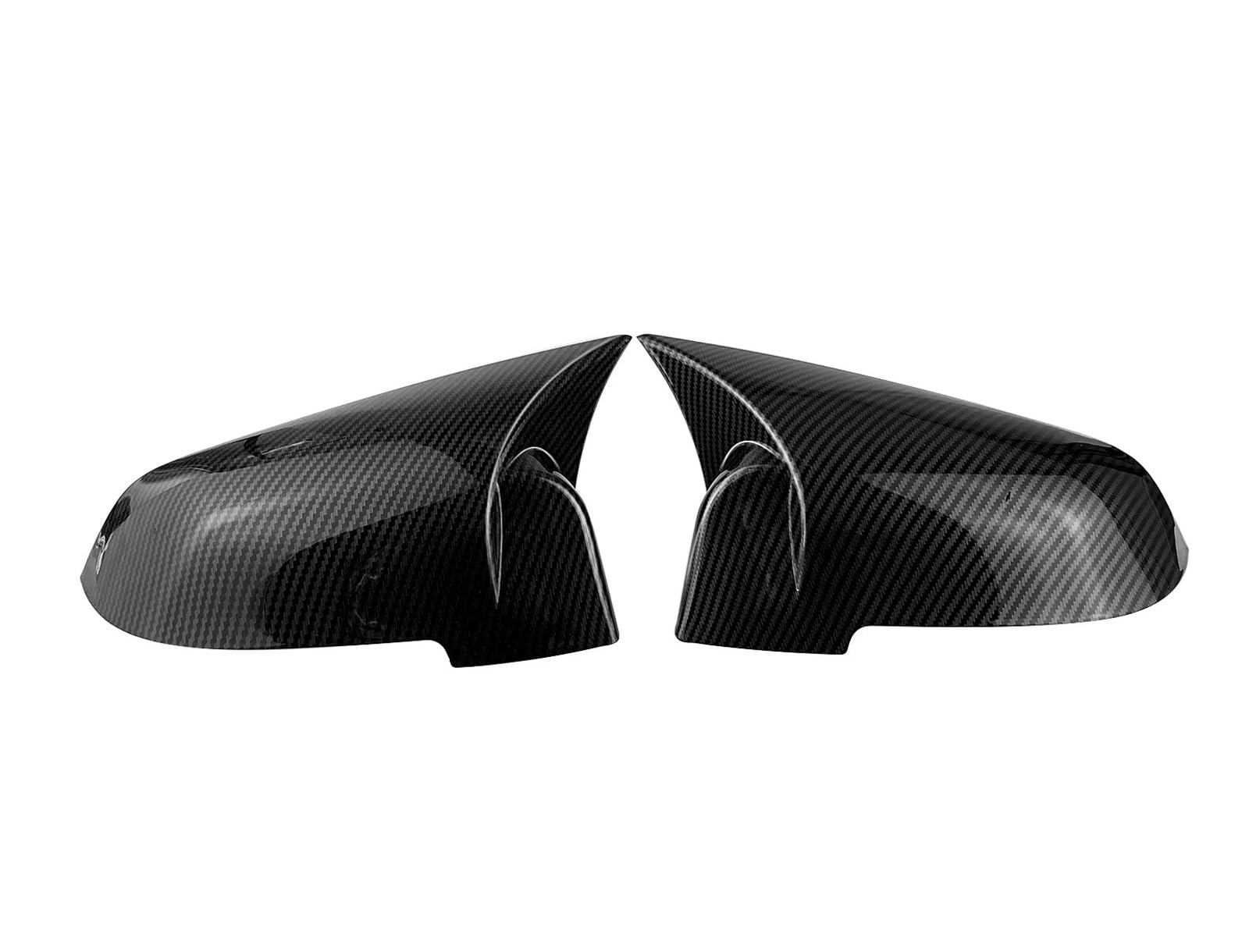 KDMOWHON Auto-Rückspiegel-Seitenspiegel-Abdeckung, Flügelkappe, Aufkleber, Außentürgehäuse, Verkleidung, kompatibel mit BMW 5 6 7er F10 F11 F18 F07 F12 F13 F06 F01 F02(Carbon) von KDMOWHON