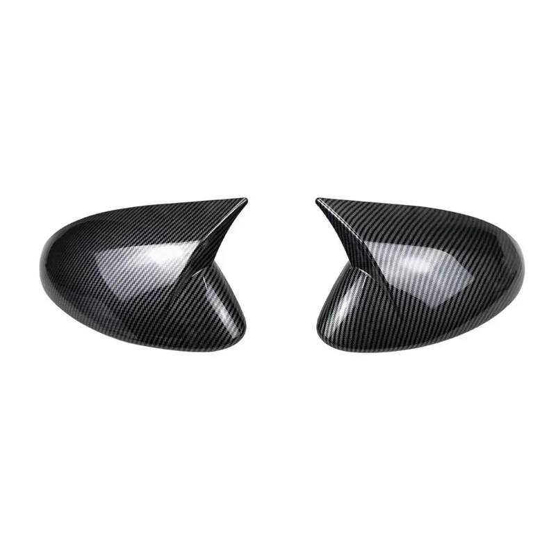 KDMOWHON Auto-Rückspiegel-Seitenspiegel-Abdeckung, Flügelkappe, Außentür-Shell-Trim, kompatibel mit Alfa Romeo Stelvio 2017 2018 2019 2020 2021 2022 2023(Carbon Look) von KDMOWHON