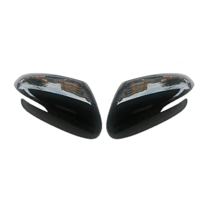 KDMOWHON Auto Rückspiegel Seitenspiegel Abdeckung Flügelkappe Türgehäuse Shell Trim Aufkleber Kompatibel for KIA K3 Forte 2013-2018 ABS Carbon Fiber(With Light Black) von KDMOWHON