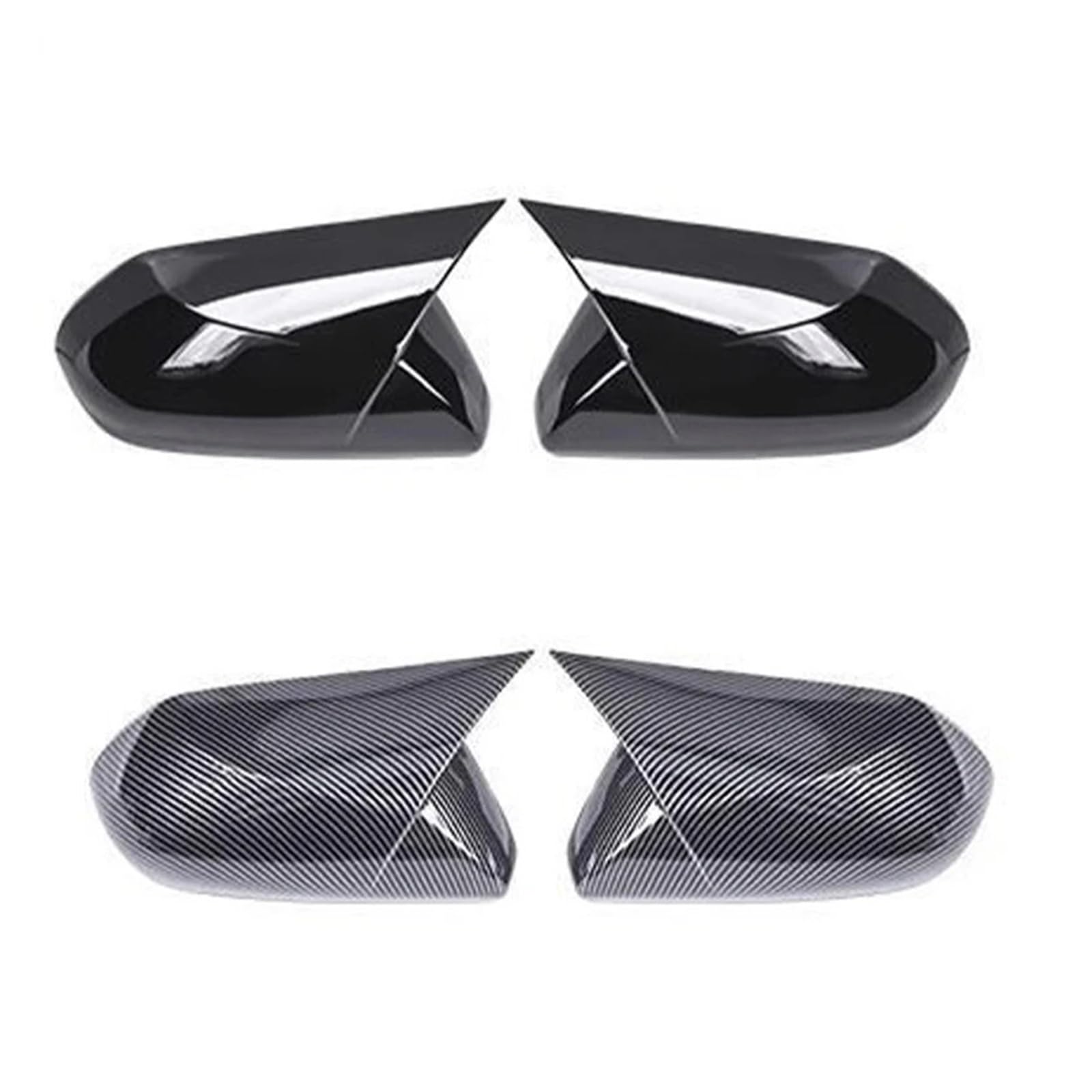KDMOWHON Auto Rückspiegel Trim Abdeckung Shell Gehäuse Kappe Zubehör Kompatibel for Toyota Avalon XX50 2019-2024 Camry XV70 2018-2023(B black) von KDMOWHON