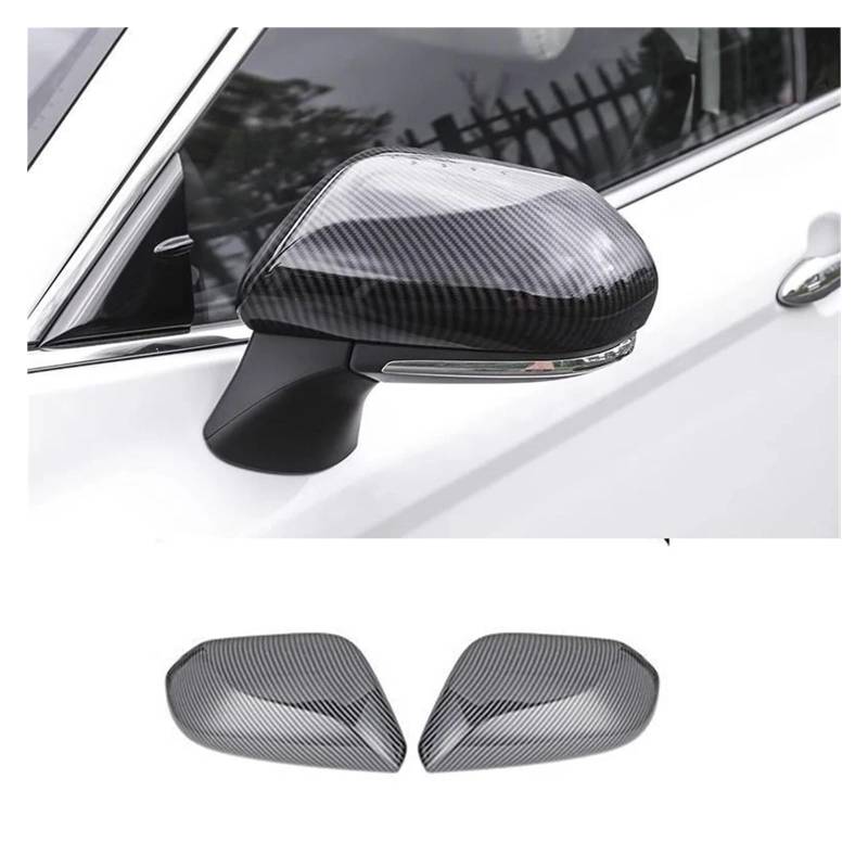 KDMOWHON Auto Rückspiegel Trim Abdeckung Shell Gehäuse Kappe Zubehör Kompatibel for Toyota Avalon XX50 2019-2024 Camry XV70 2018-2023(B carbon fiber) von KDMOWHON