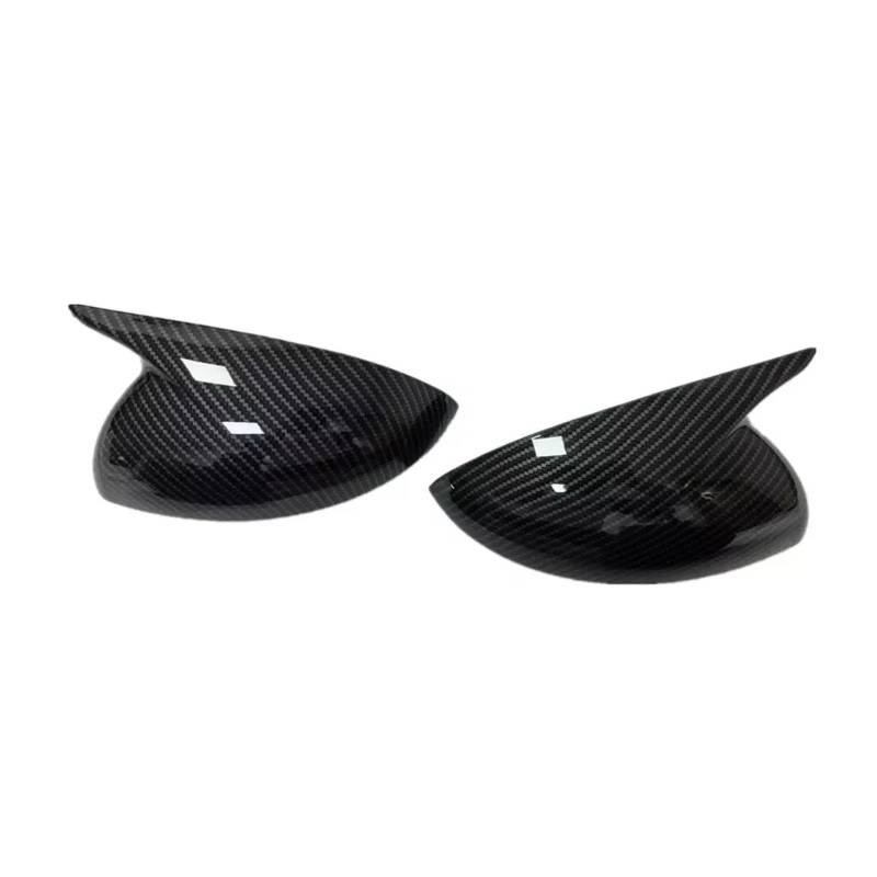 KDMOWHON Auto-Rückspiegelabdeckung, Flügelkappe, Außentürgehäuse, Schalenverkleidung, ABS, Carbon/Schwarz, kompatibel mit Dacia Sandero 2021 2022 2023 2024(Carbon Look) von KDMOWHON