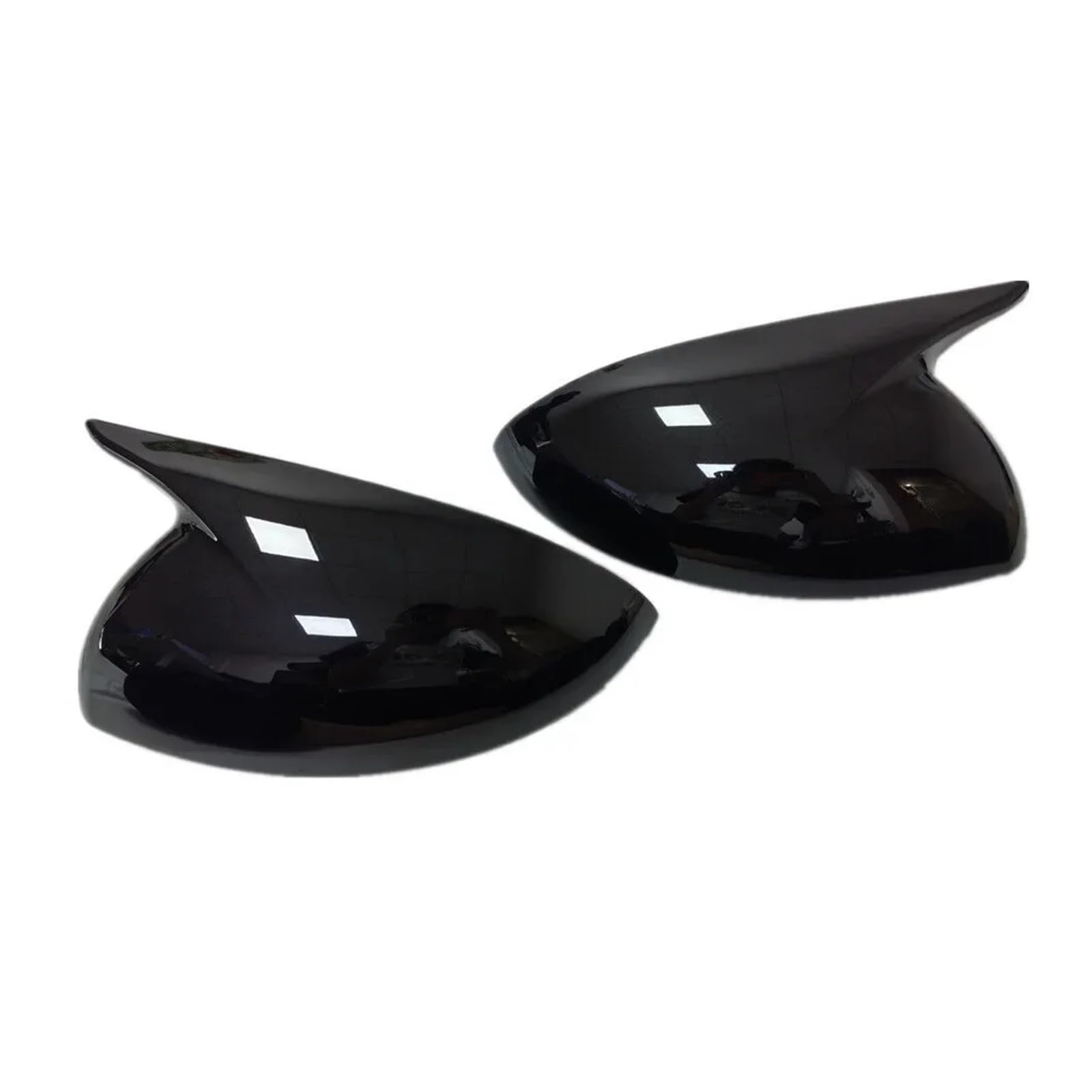 KDMOWHON Auto-Rückspiegelabdeckung, Flügelkappe, Außentürgehäuse, Schalenverkleidung, ABS, Carbon/Schwarz, kompatibel mit Dacia Sandero 2021 2022 2023 2024(Gloss Black) von KDMOWHON