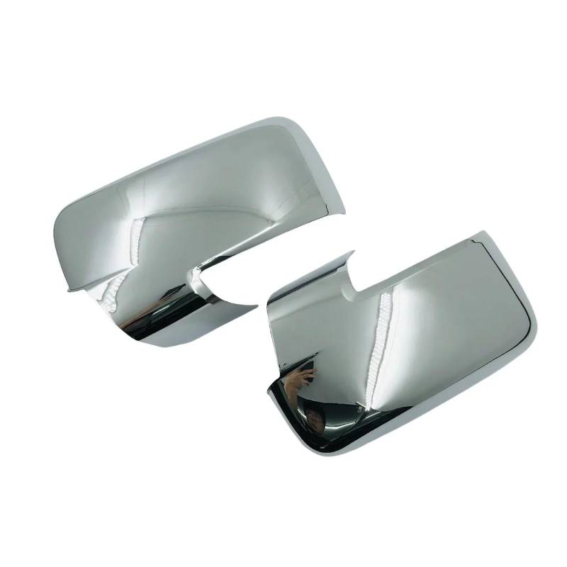 KDMOWHON Autoaufkleber, Rückspiegelabdeckung, Flügelkappe, Außentür-Rückspiegelgehäuseverkleidung, Kohlefaser-Optik, kompatibel mit Dodge Ram 1500 2009–2012(Silver) von KDMOWHON