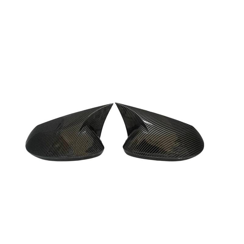 KDMOWHON Csr Seitenrückspiegelabdeckung, Flügelkappe, Außentür, OX-Horn, Rückspiegelgehäuseverkleidung, kompatibel mit Toyota Corolla 2019 2020 2021 2022(Carbon Fiber Look) von KDMOWHON