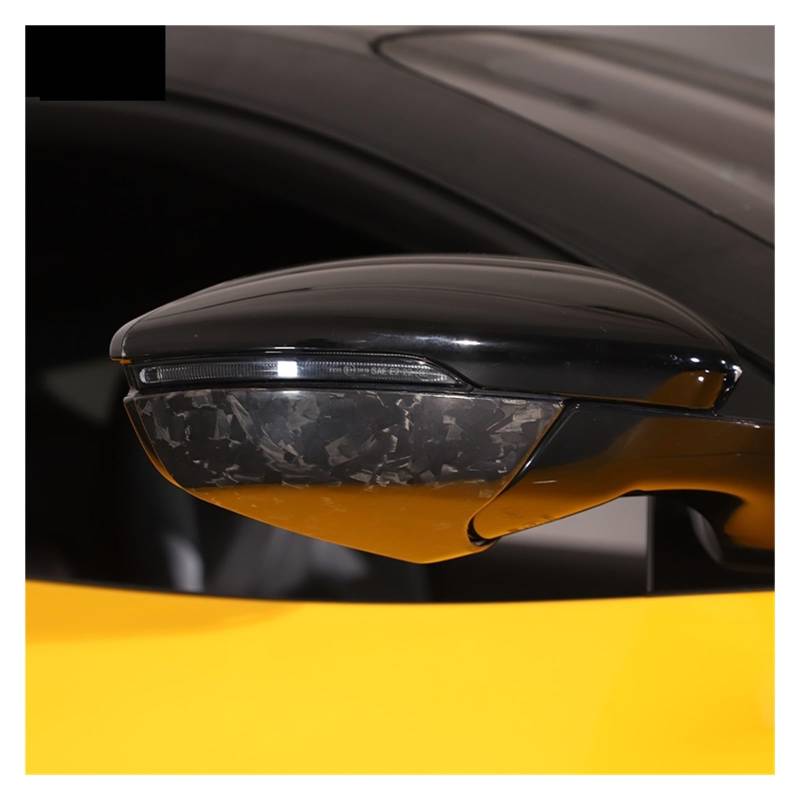 KDMOWHON Echte Carbonfaser-Rückspiegelkappen, Seitenflügel-Rückspiegelabdeckung, Zierzubehör, kompatibel mit Lotus Emira 2022 2023(Forged B 2PCS) von KDMOWHON