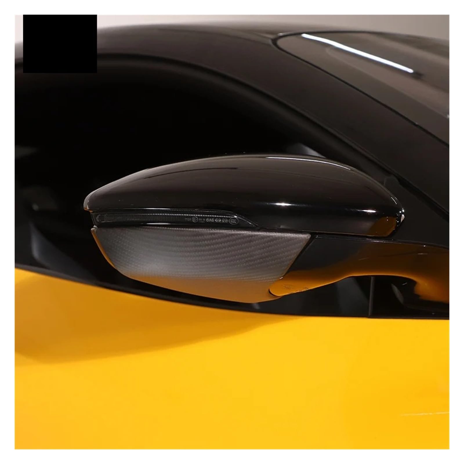 KDMOWHON Echte Carbonfaser-Rückspiegelkappen, Seitenflügel-Rückspiegelabdeckung, Zierzubehör, kompatibel mit Lotus Emira 2022 2023(Matte B 2PCS) von KDMOWHON