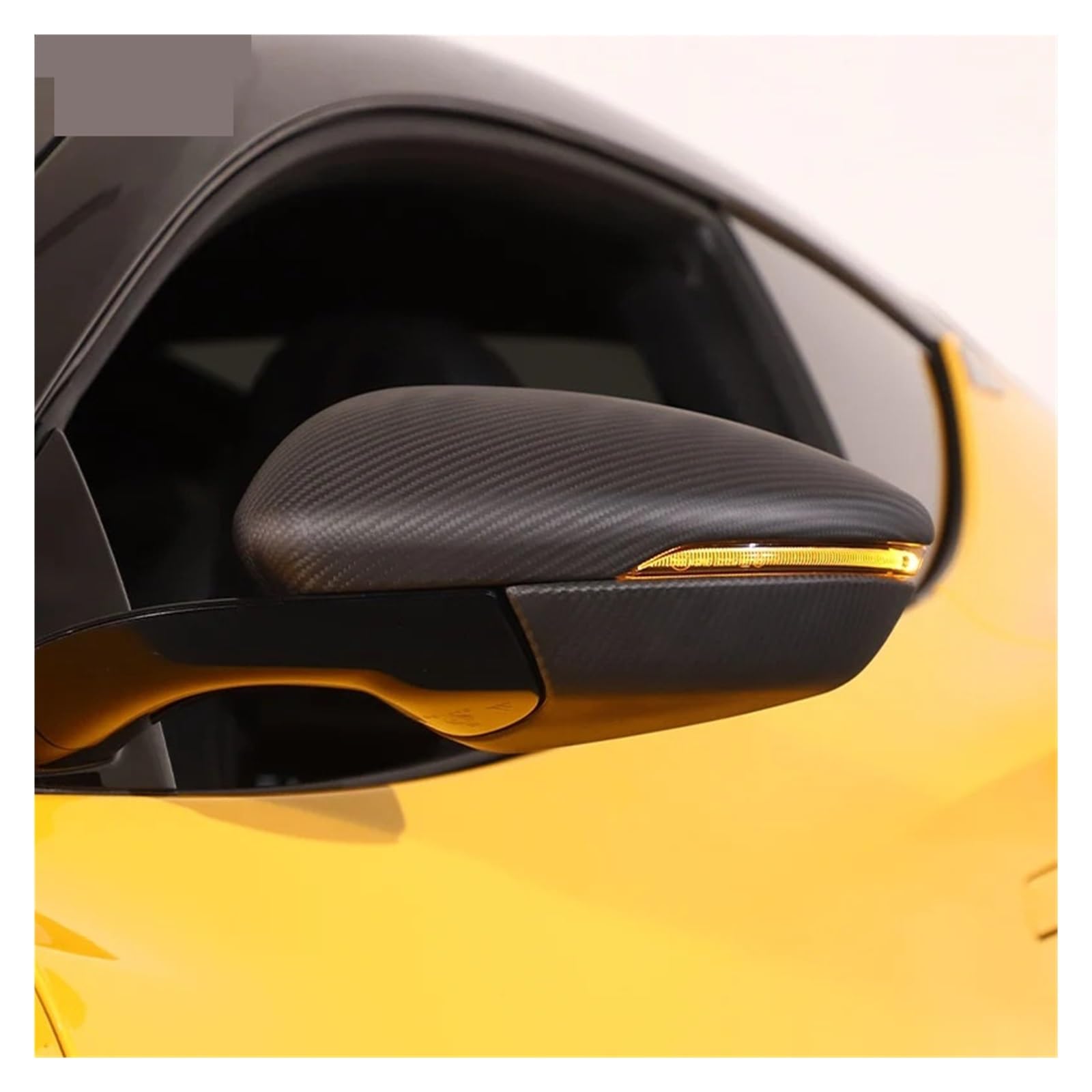 KDMOWHON Echte Carbonfaser-Rückspiegelkappen, Seitenflügel-Rückspiegelabdeckung, Zierzubehör, kompatibel mit Lotus Emira 2022 2023(Matte C 4PCS) von KDMOWHON