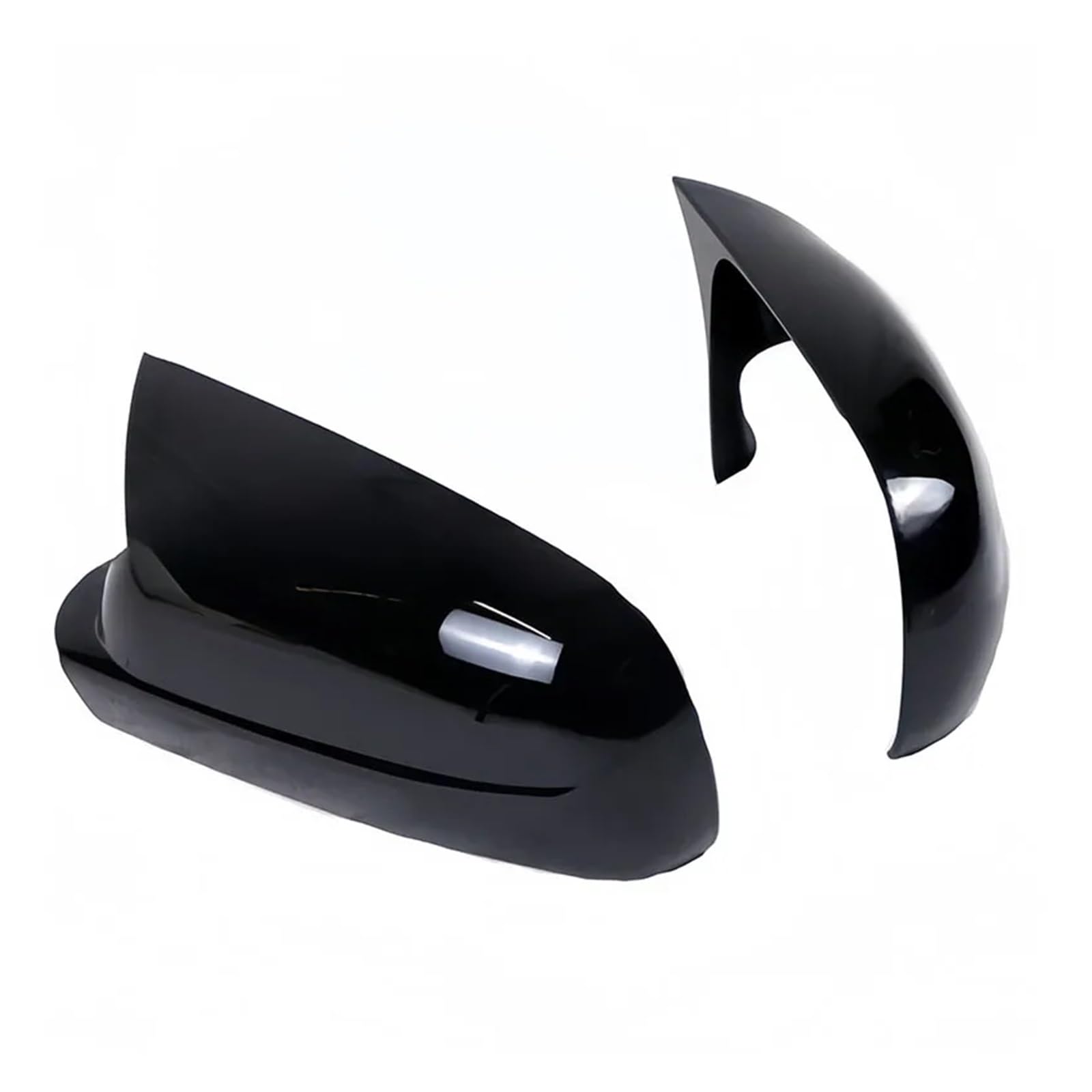 KDMOWHON Klebefläche Hornschale Spiegel Schutzabdeckung Kratzfest Kompatibel for VW Golf 4 1998-2004(Bright black shell) von KDMOWHON