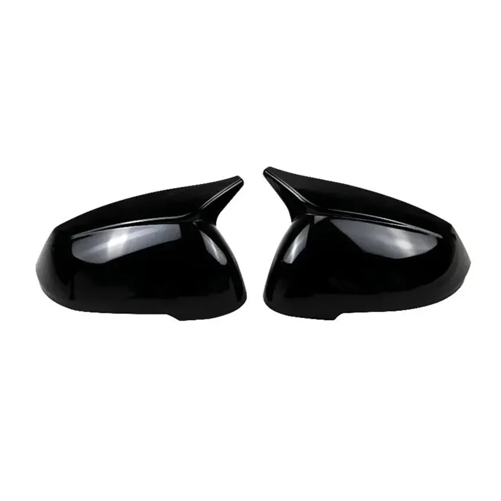 KDMOWHON LHD Auto Rückspiegel Seitentür Spiegelabdeckung Flügelkappe Gehäuse Schale Verkleidung Carbon/Glänzend Schwarz Autoteile Kompatibel for BMW X1 U11 U12 2023 2024(Gloss Black) von KDMOWHON