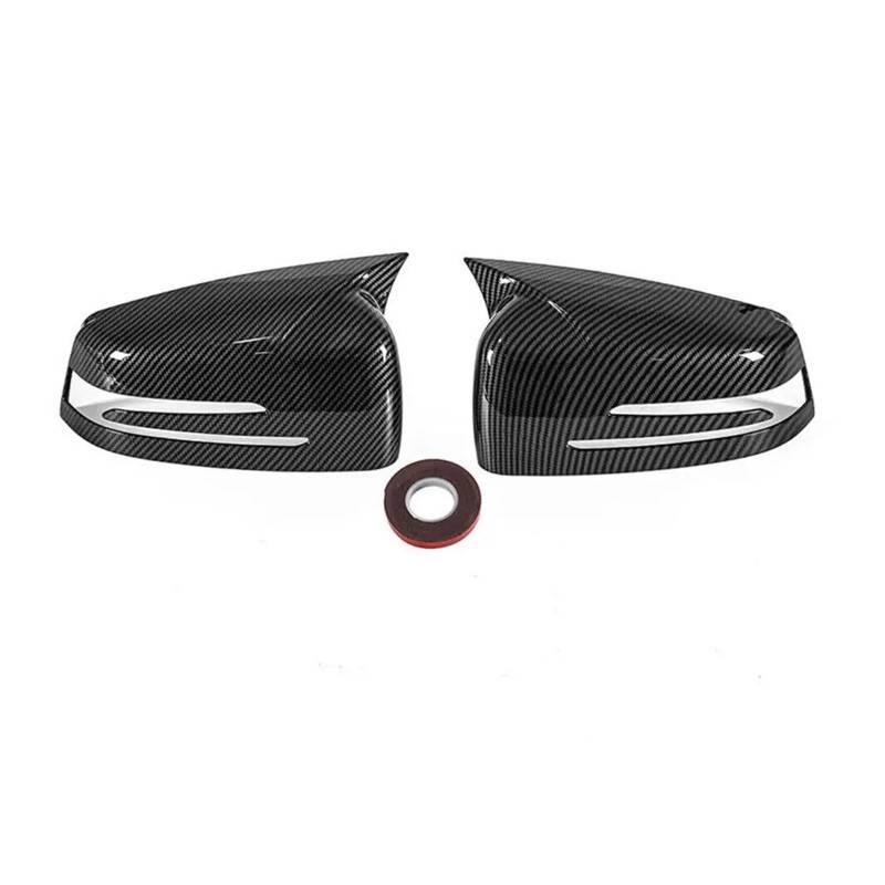 KDMOWHON Rückspiegelabdeckung, Flügelkappenverkleidung, kompatibel mit Mercedes Benz W176 W246 W212 W204 C117 X156 X204 W221 ABCES CLA GLA GLK-Klasse(Carbon) von KDMOWHON