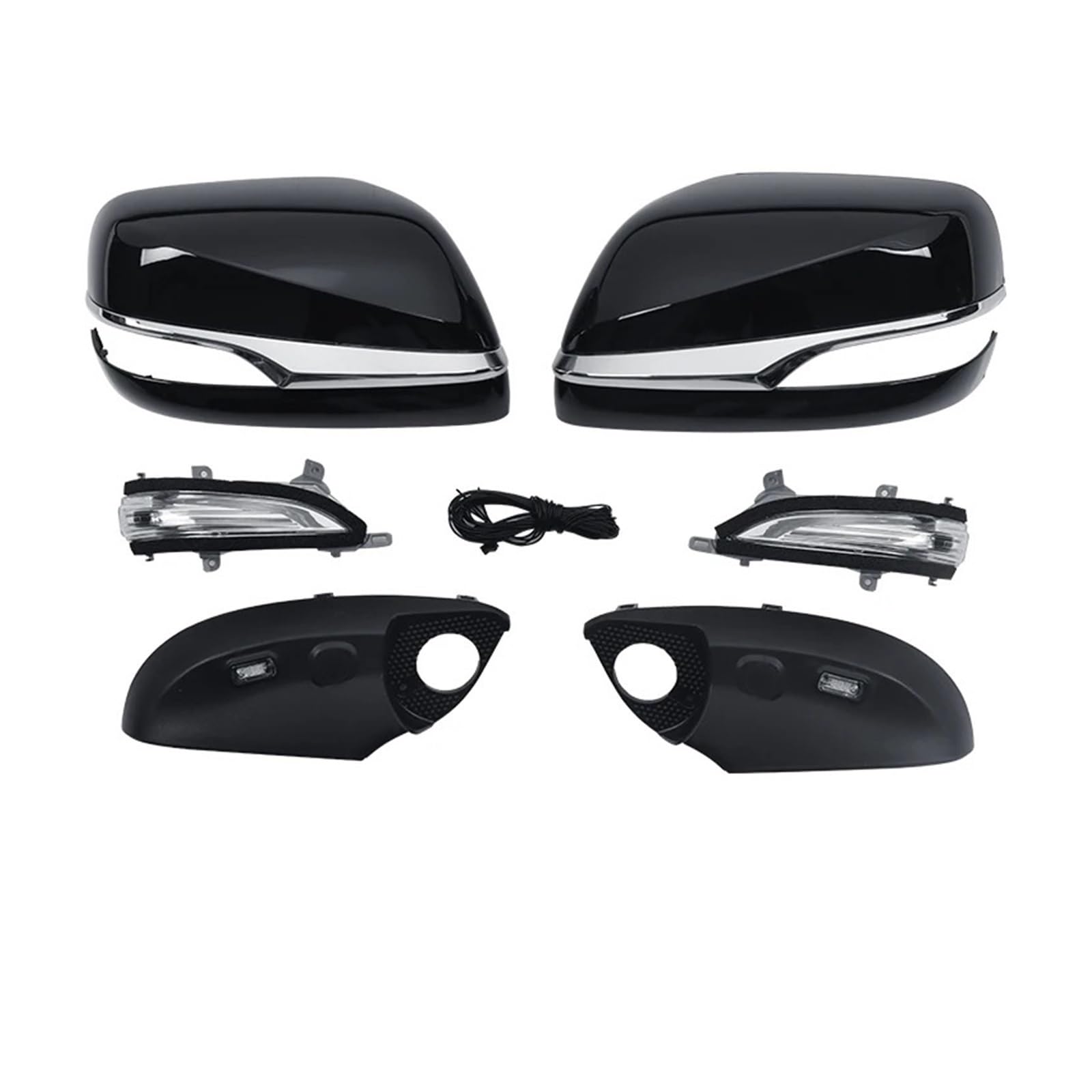 KDMOWHON Rückspiegelabdeckung Wechselteile Kompatibel for Lexus 1LX570 LX 570 2008-2021 2020(Black 2008-2022) von KDMOWHON